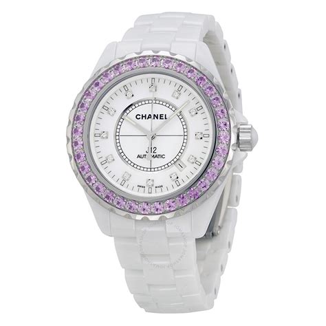 chanel white ceramic womens watch|chanel j12 white watch price.